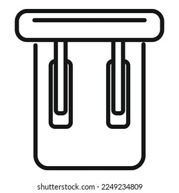 Card control icon outline vector. Business center. Video security
