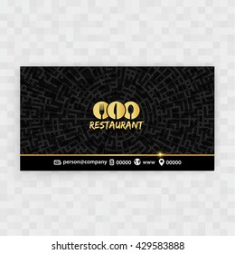 Card, Corporate identity for Restaurant