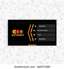 Card, Corporate identity for Restaurant