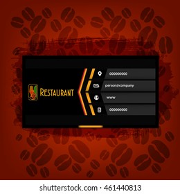 Card, Corporate identity for Restaurant