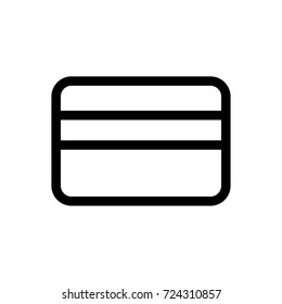 Card Credit Icon Vector Fat Design Editable Stroke. 512x512 Pixel Perfect.