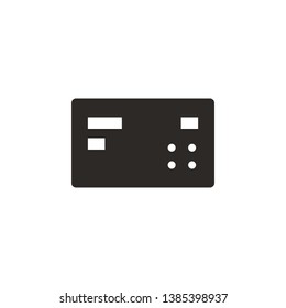 Card, credit vector icon. Simple element illustration from UI concept. Card, credit vector icon. Finance concept vector illustration.