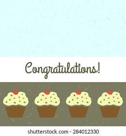 Card with a cupcake