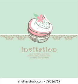 card with cupcake