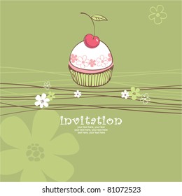 card with cupcake