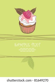 card with cupcake