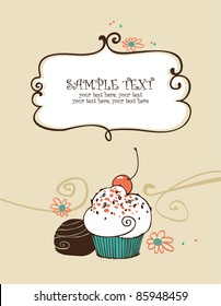 card with cupcake