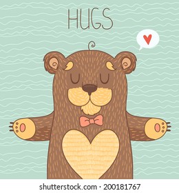 Card with Cute Bear