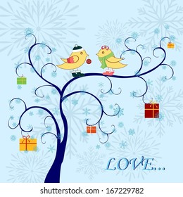 Card with cute birds