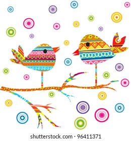 Card with cute birds