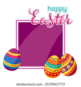 Card with cute Easter eggs.