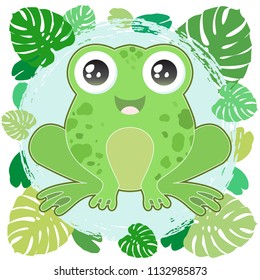 Card with cute frog