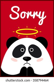 Card With Cute Panda And 