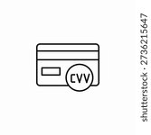 card cvv icon sign vector