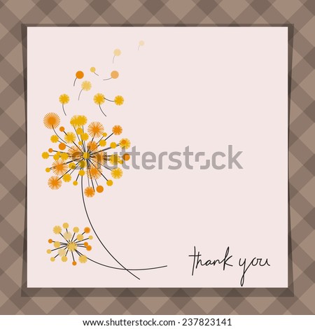Card with dandelions