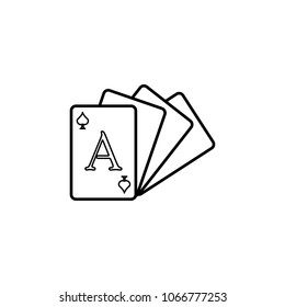 Card deck icon. Element of casino for mobile concept and web apps. Thin line  icon for website design and development, app development. Premium icon