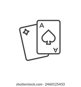 Card Deck Icon Set. Vector symbols for casino and poker cards.