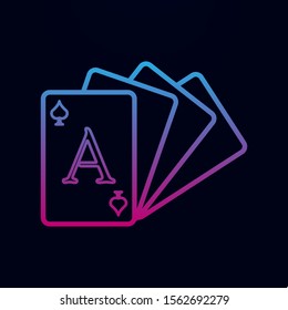Card deck nolan icon. Simple thin line, outline vector of casino icons for ui and ux, website or mobile application