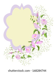 Card decorated bindweed wreath.