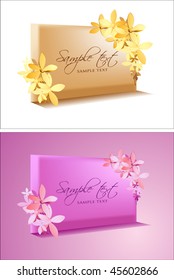 Card decorating flowers