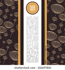 Card with decorative colorful elements