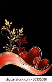 Card with decorative heart