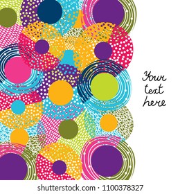 Card with decorative polka dot.