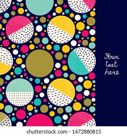 Card with decorative polka dot. 