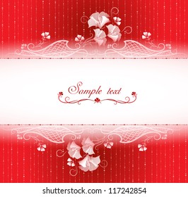 card with delicate white flowers