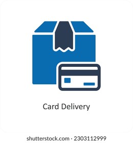 Card Delivery and delivery icon concept