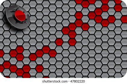 Card design with 3d symbol.