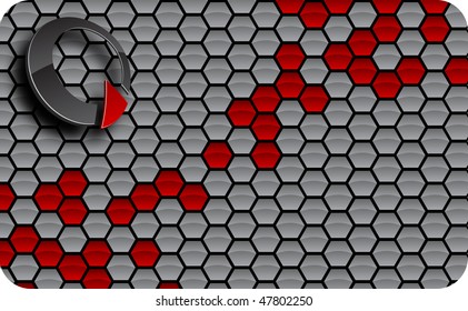 Card design with 3d symbol.