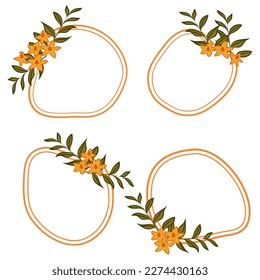 Card design with abstract flowers. Vector illustration EPS10