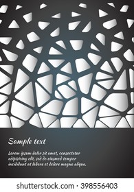 Card design with abstract pattern and space for text. Vector Image.