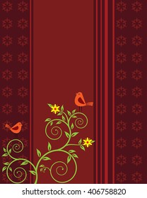 Ave artístico de diseño de tarjetas