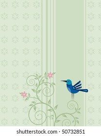 Ave artístico de diseño de tarjetas