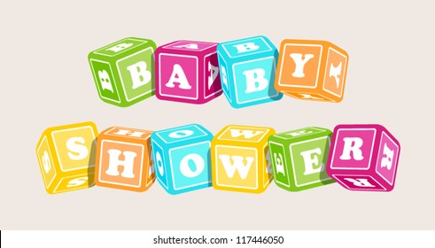 Card design. Baby shower.