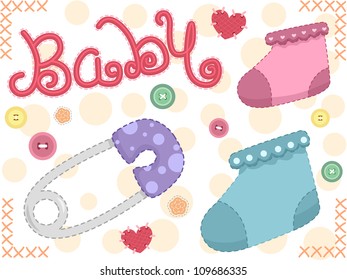 Diseño de tarjetas con un tema de bebé