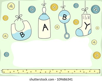 Kartendesign mit Babythema