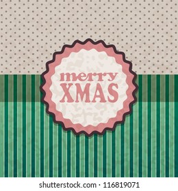 Card design. Christmas retro background.
