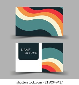 ฺBusiness card design for contact colorful. Editable vector design. illustration EPS10