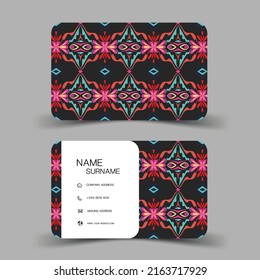 ฺBusiness card design for contact colorful. Editable vector design. illustration EPS10