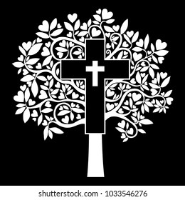 Card Design. Cross. Christian Symbol. Vector illustration