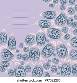 Card design. Cute floral vector card. Memos, to do list template, letter template, background for letter paper