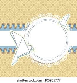 Card design with decorative doves