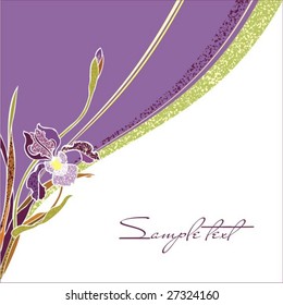 card design with decorative flowers