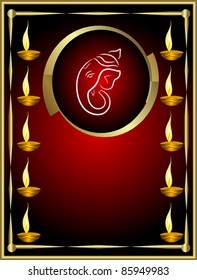 Card Design Diwalli Ganesha