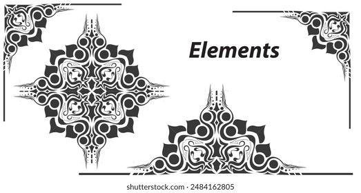 card design elements, wood card design elements,