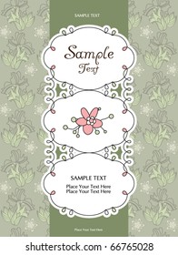 card design with floral background