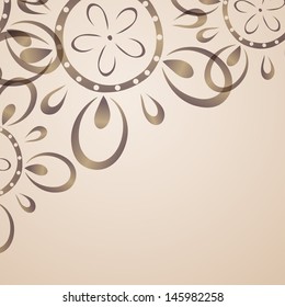 Card design with flower pattern. Eps10 vector illustration